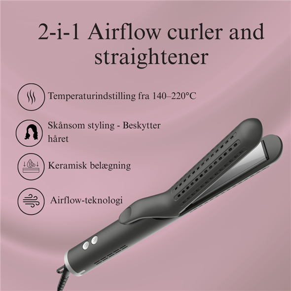 2-i-1 Airflow Curler & Straightener
